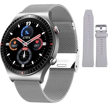 Chytré hodinky Chytré hodinky s vyměnitelným páskem K1414 stříbrná