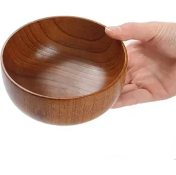 Japonská dřevěná miska 300 ml 6,8 x 11,5 cm Tradiční miska z přírodního dřeva Lehká ekologická miska na polévku Rýže Sushi Asijská kuchyně