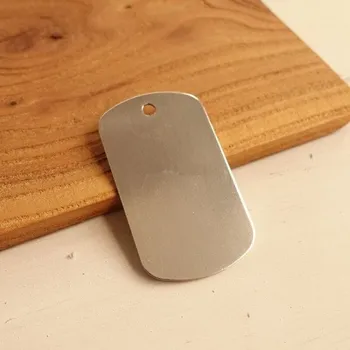 Obojek pro psa Prázdná psí známka na obojek 20 ks stříbrná S