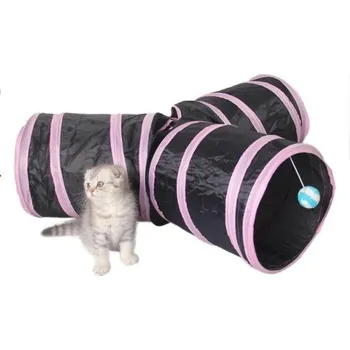 Hračka pro kočku Tunel pro kočky růžová
