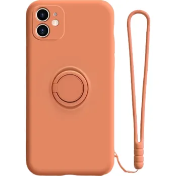 Pouzdro na mobilní telefon Ochranný kryt s magnetem pro Xiaomi Redmi Note 9 Pro oranžová