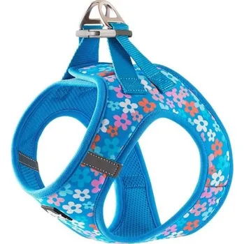 Obojek pro psa Reflexní postroj pro domácí mazlíčky Nastavitelné kšíry pro psy Prodyšná vesta pro psy Bezpečnostní postroj pro malé psy modrá XS