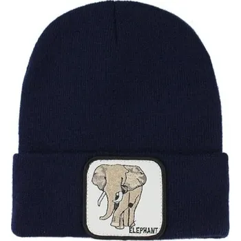 Pokrývka hlavy Zimní čepice s potiskem slona tmavě modrá