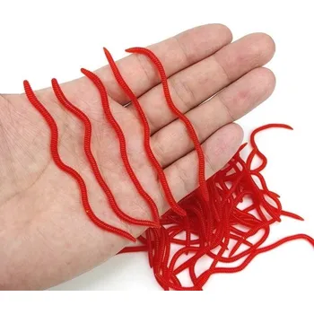Umělá nástraha Umělí červi 9 cm 50 ks červená