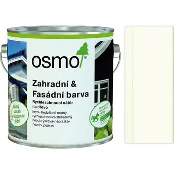 Olej na dřevo Osmo zahradní a fasádní barva 7262 bílá krycí RAL 9010 2,5l