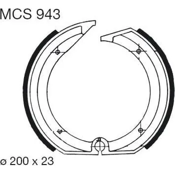 Motodíl Brzdové čelisti LUCAS MCS 943 MCS 943