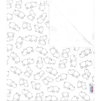 Přebalovací podložka Nepromokavá přebalovací podložka flanelová/PVC - HROŠÍCI šedí na bílém - 47x57cm