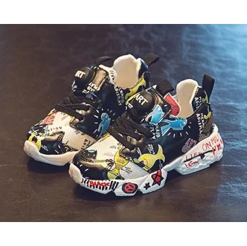 Dívčí tenisky Dětské tenisky s potiskem černá 33,5