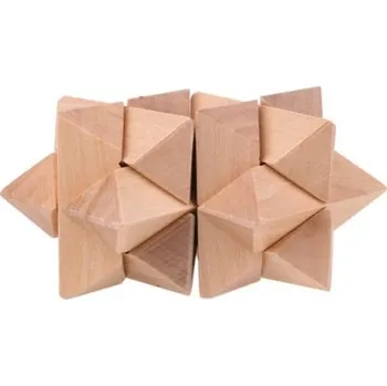 Dřevěná hračka Dřevěné 3D vzdělávací puzzle - Hlavolamy 4