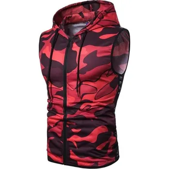 Pánské tílko Pánské tílko s kapucí F1840 červená L