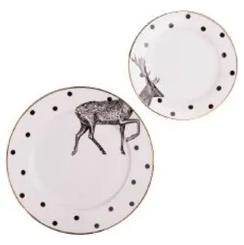 Talíř Sada talířů se zvířaty 2 ks 1