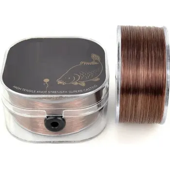 Silný rybářský nylonový vlasec na lov kaprů 350 m 8,1 kg Odolný kaprový monofilní vlasec na sladkovodní rybolov Vlasec s vysokou pevností a odolností proti oděru hnědá