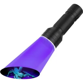 Svítilna Ultrafialová svítilna 395 nm 21 LED Výkonná UV lampa Detekce bankovek skvrn minerálů Forenzní analýza Kontrola dokumentů