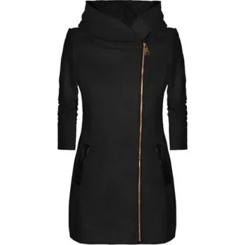 Dámský kabát Elegantní dámský kabát J1917 černá M
