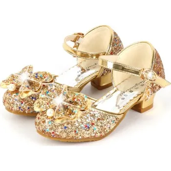 Dívčí obuv Dívčí třpytivé lodičky zlatá 30