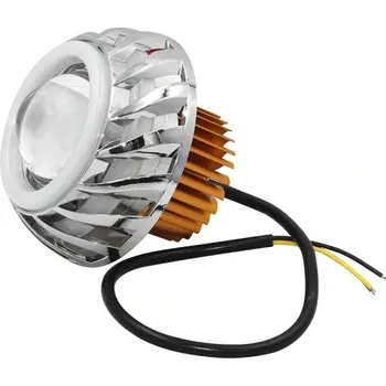 Osvětlení pro motocykl Přední světlo na motorku LED Angel Eye modrá