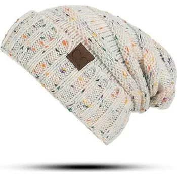 Čepice Pletená zimní unisex čepice J2949 bílá