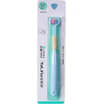 Zubní kartáček Oboustranný kartáček pro děti světle modrá