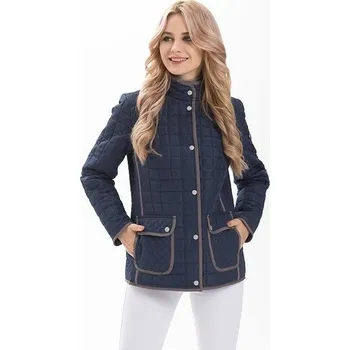 Dámská casual bunda Stylová dámská jarní bunda J2739 tmavě modrá 3XL