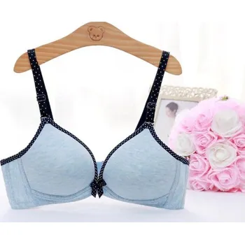 Podprsenka Push-up podprsenka s puntíky modrá 70A