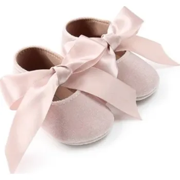 Dívčí obuv Dívčí capáčky se stuhou slonová kost 0-6 měsíců