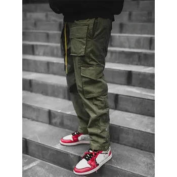 Pánské kalhoty Pánské kalhoty F1333 armádní zelená L