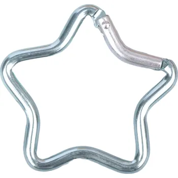 Paintballová výstroj Horolezecká karabina ve tvaru hvězdy 4,8 x 4,8 cm Karabina z nerezové oceli světle zelená