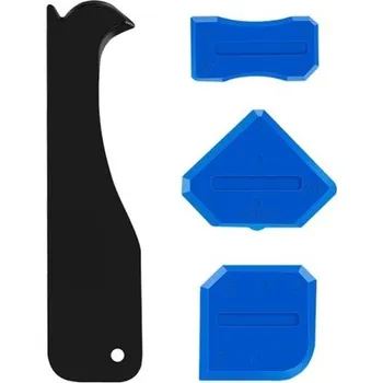 Špachtle na silikon s odřezávačem 4 ks modrá