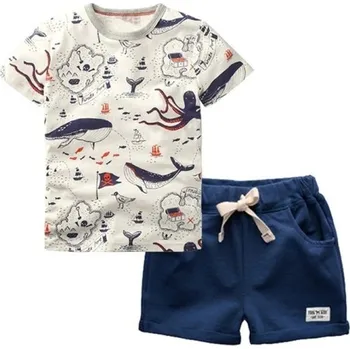 Chlapecké tričko a kraťasy L1604 tmavě modrá 2