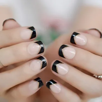 Umělé nehty Umělé nehty francouzská manikúra 24 ks 1