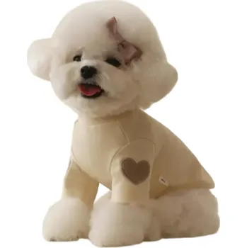 Obleček pro psa Zimní psí obleček 1,5 - 2,5 kg Teplá bunda pro malé psy Hřejivý kabátek Ochrana proti chladu Pohodlné zimní oblečení pro štěňata béžova