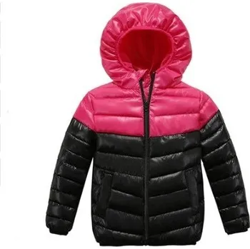 Dívčí bunda Dětská zimní bunda s kapucí J1868 růžová 8