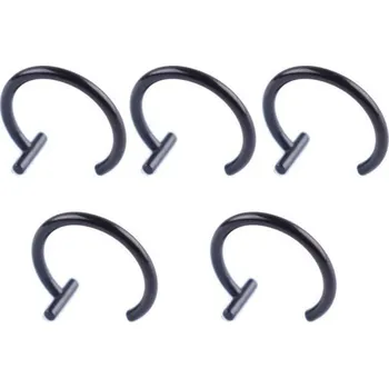 Piercing Kroužek do rtu 5 ks černá 10 mm