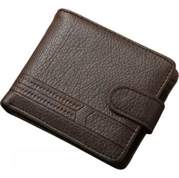Pánská peněženka 10 x 12 cm PU kůže s kapsou na mince a kartami Moderní peněženka pro muže Stylová pánská peněženka s přihrádkami hnědá