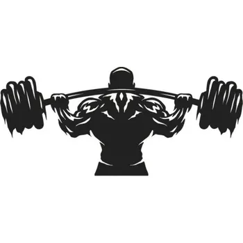 Samolepicí dekorace na vozidlo Samolepka na auto kulturista černá