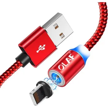 Datový kabel Magnetický nabíjecí USB kabel K461 červená 2 m 1
