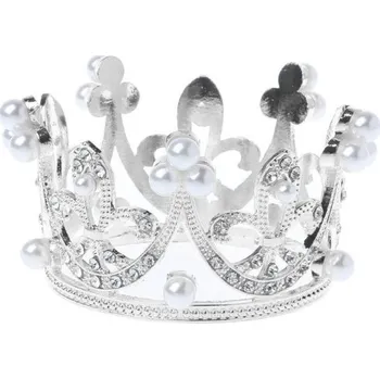 Pokrývka hlavy Novorozenecká korunka stříbrná