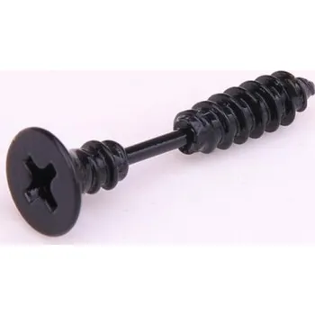 Náušnice Pánské náušnice ve tvaru šroubu J3241 černá