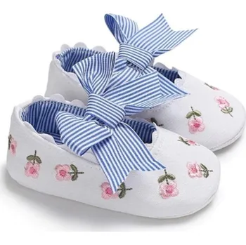 Dívčí bačkory Dívčí capáčky s květinami A2488 bílá 12-18 měsíců