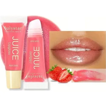 Lesk na rty Lesklý hydratační balzám na rty s vůní ovoce 5 ml Výživa a ochrana rtů Jemný lesk Přírodní složení Péče o suché a popraskané rty Strawberry