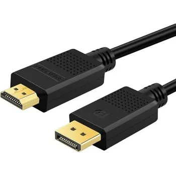 Redukce Redukce DisplayPort samec na HDMI samec 4K 30 Hz 3 m Adaptér Kabel Propojení PC Monitor Televize Převodník DP na HDMI Audio Video
