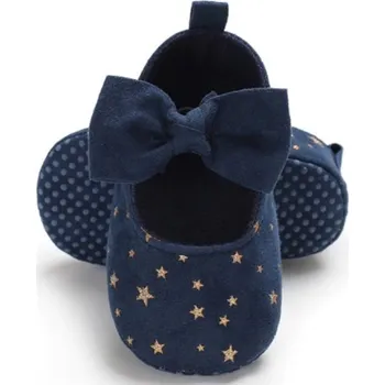 Dívčí bačkory Dětské capáčky s hvězdičkami A1111 modrá 6-12 měsíců