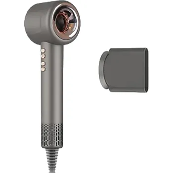 Fén Vysoušeč vlasů s ionizátorem Profesionální fén s infračerveným světlem Fén na vlasy s regulací teploty a nástavcem 1600 W 220 V šedá