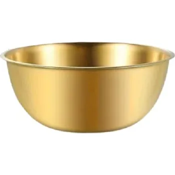 Nerezová miska na vaření 17,3 x 7 cm Objem 700 ml Mísa s ryskami na litry Kuchyňská mísa z nerezové oceli Příprava jídla Pečení a vaření zlatá