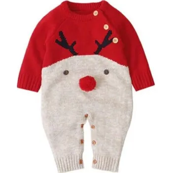Kojenecký overall Kojenecký zimní overal s vánočním motivem T2562 červená 12-18 měsíců