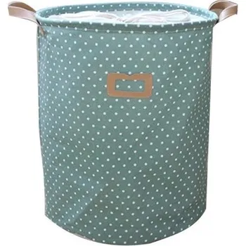 Koš na prádlo Koš na prádlo s puntíky zelená
