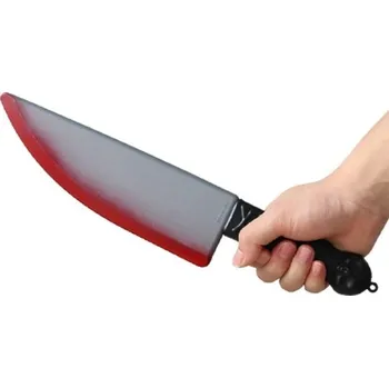 Karnevalová maska Dekorace krvavý nůž 38 cm