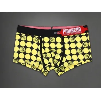 Pánské spodní prádlo Pánské sexy boxerky A2468 žlutá M