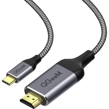 Video kabel Kabel HDMI 2.0 na USB-C šedá 1,2 m
