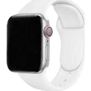 Silikonový řemínek pro Apple Watch 42 mm / 44 mm / 45 mm velikost S-M bílá
